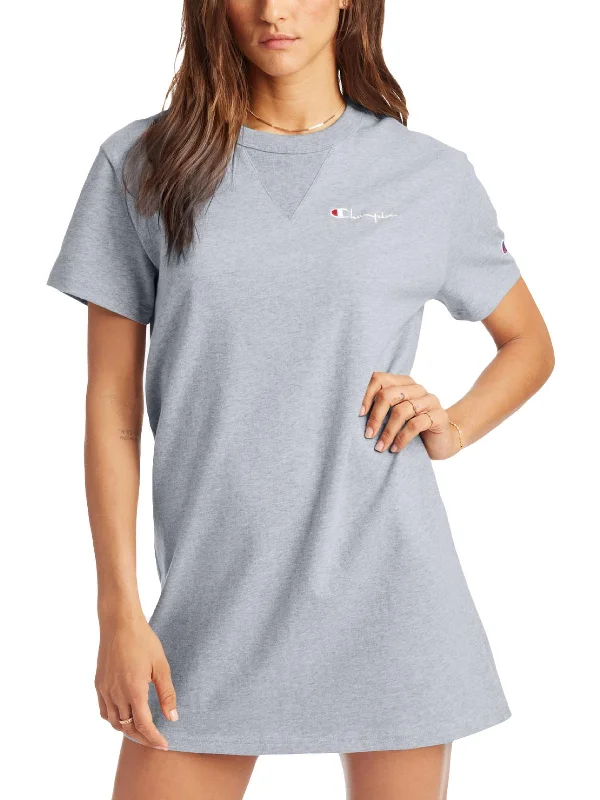 Clearance Items Boyfriend Womens Cotton Logo T-Shirt Dress
