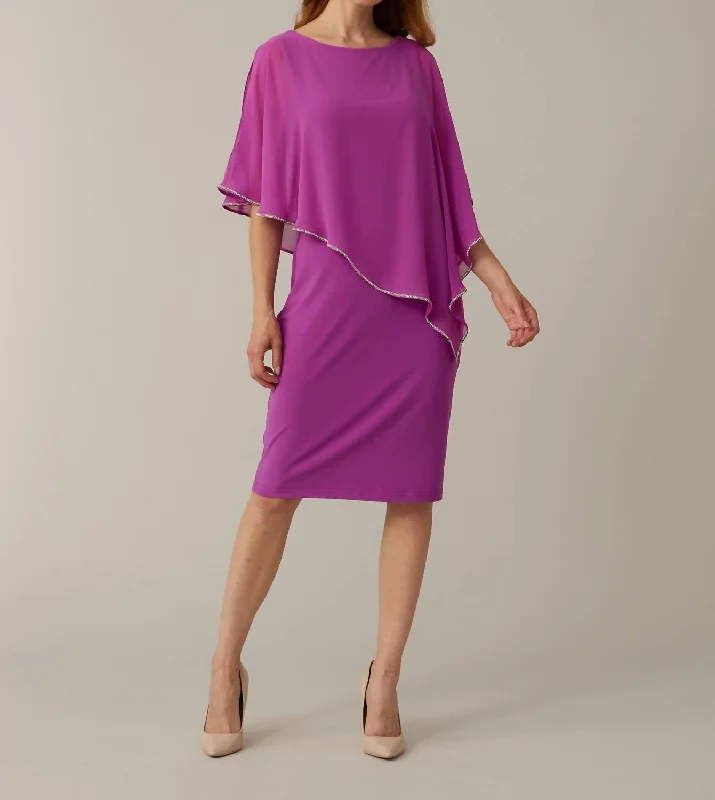 Price Cut Sparkling Dress in Grape