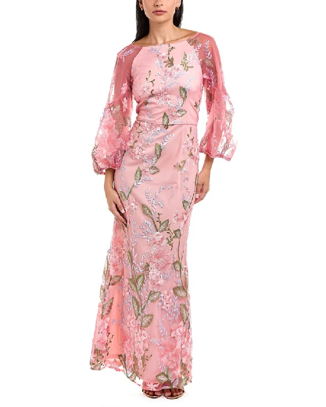 Price Cut JS Collections Lydia Puff Sleeve Mermaid Gown