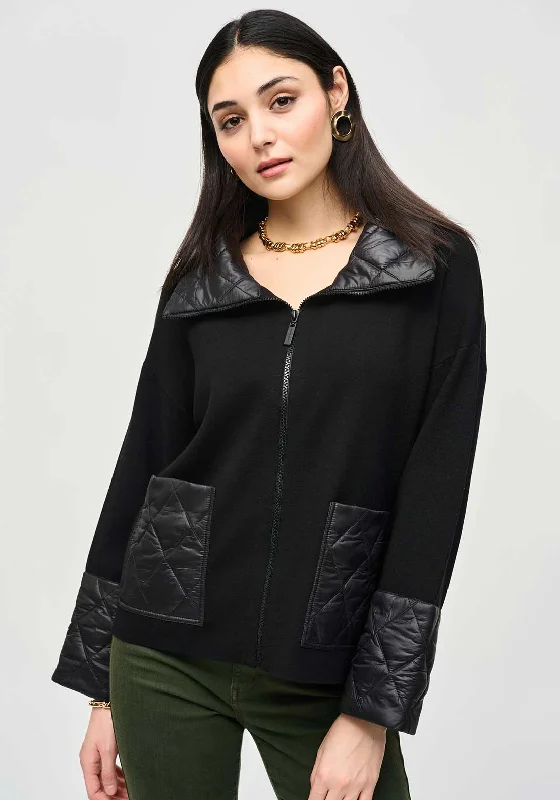 Massive Deals Joseph Ribkoff Quilted Patch Short Jacket, Black