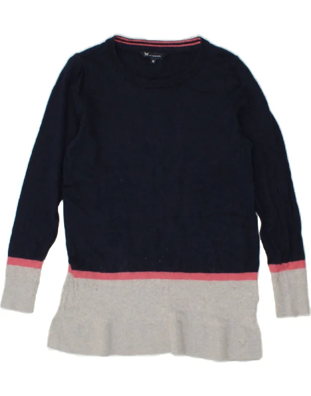 Great Bargains CREW CLOTHING Womens Boat Neck Jumper Sweater UK 12 Medium  Navy Blue
