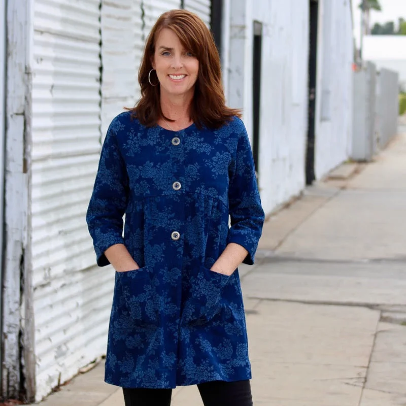 Shop and Save Blue Dot Patterns Dover Jacket