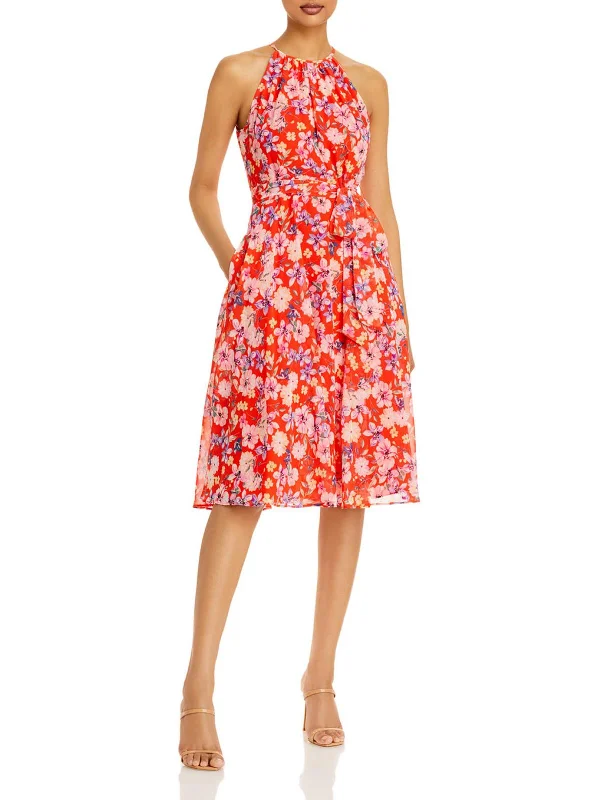 Huge Savings Womens Halter Midi Midi Dress