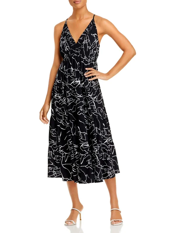 Shop and Save Womens Sleeveless Calf Midi Dress