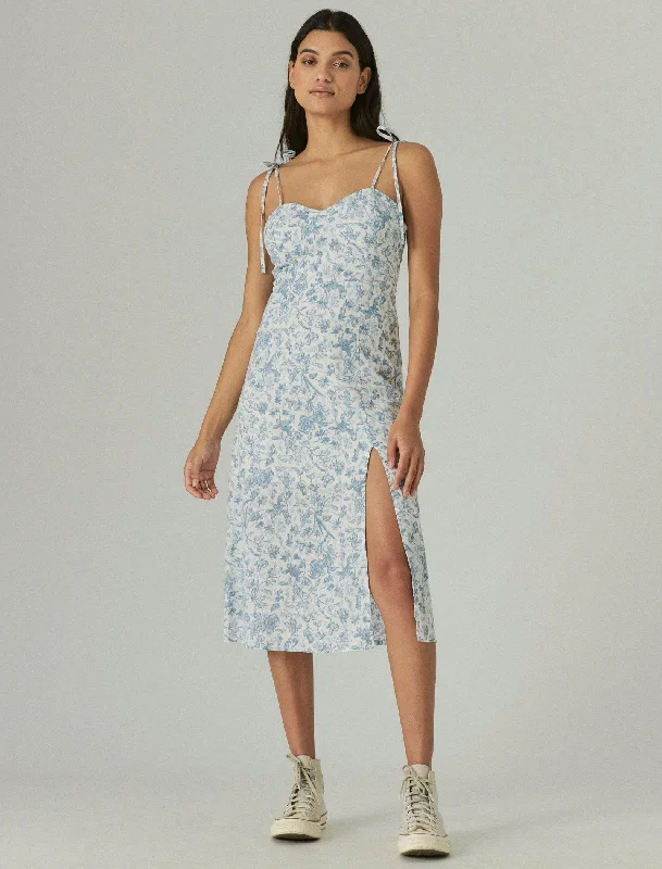 Price Smash Lucky Brand Womens Corset Midi Dress