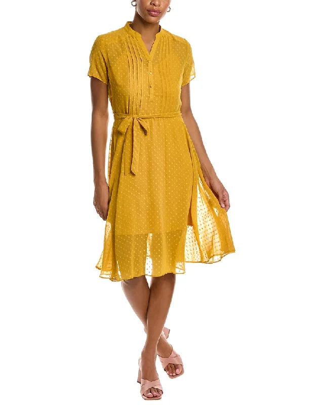 Major Savings Nanette by Nanette Lepore Clipped Dot A-Line Dress