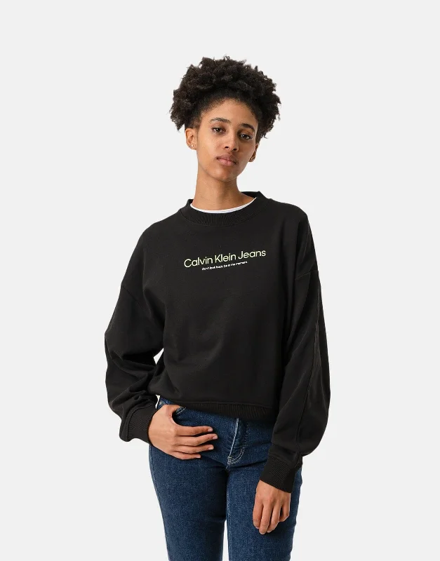Instant Savings Calvin Klein Illuminated Graphic Crew Neck Sweatshirt