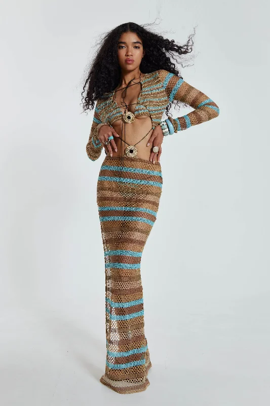 Today’s Special Allure Stripe Knitted Maxi Dress