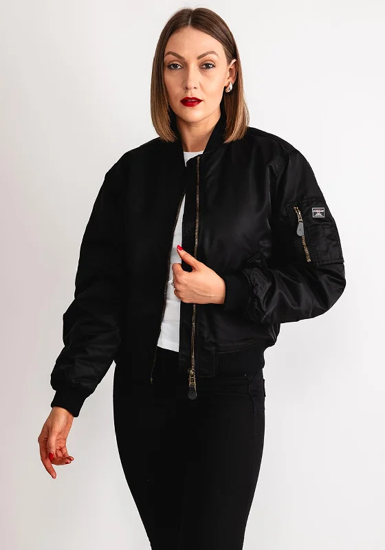 Exclusive Online Offer Guess Womens Padded Bomber Jacket, Black