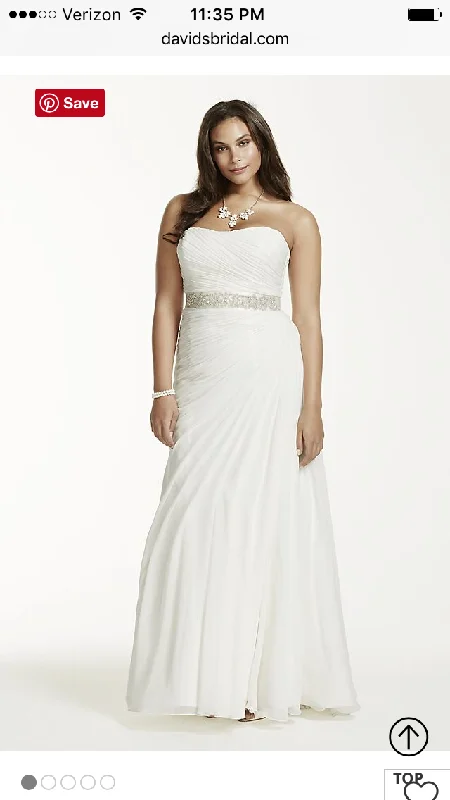Discount Deals David's Bridal 9V3540 Crinkle Chiffon Drapped