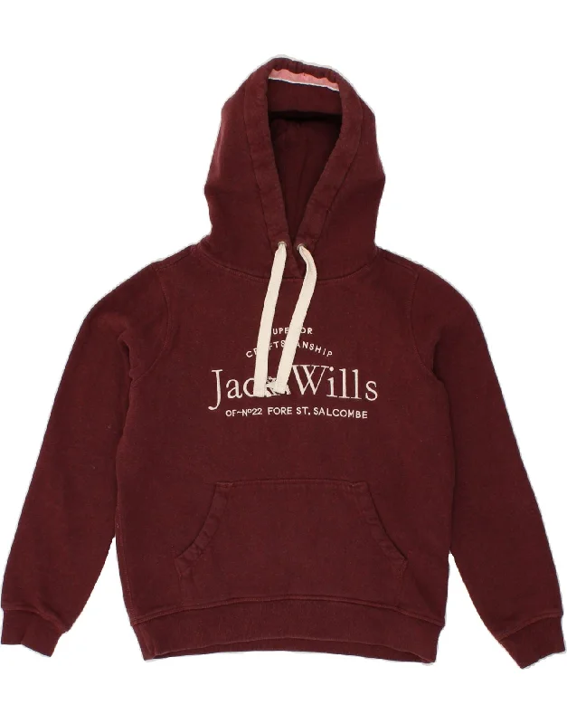 Closeout Sale JACK WILLS Womens Oversized Graphic Hoodie Jumper UK 10 Small Burgundy Closeout Sale JACK WILLS Womens Oversized Graphic Hoodie Jumper UK 10 Small Burgundy