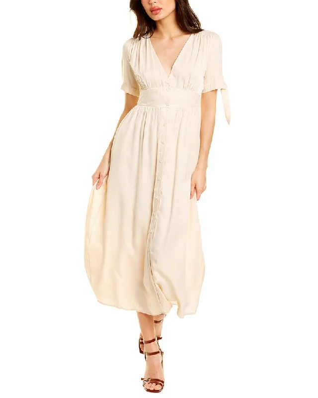 Hurry In To My Lovers Tie Cuff Shirtdress