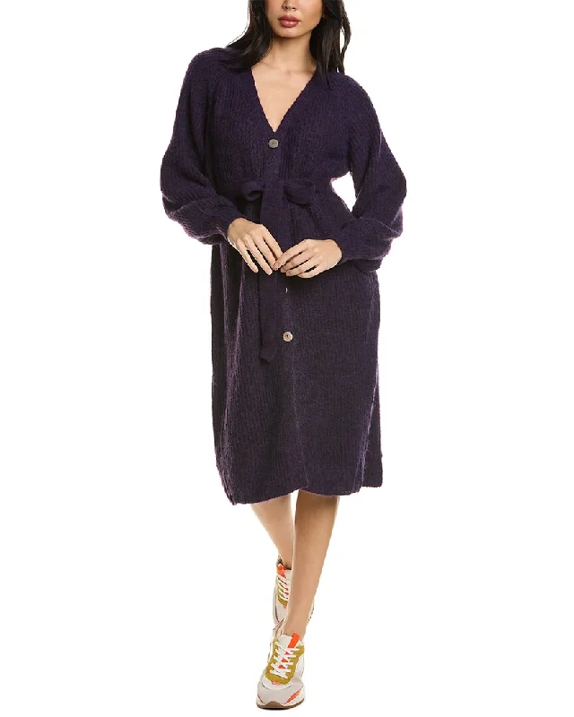 Online Only ANNA KAY Button Up Wool-Blend Sweaterdress