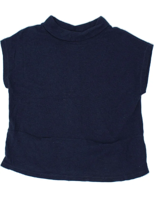 Super Sale FAT FACE Womens Sleeveless Roll Neck Jumper Sweater UK 12 Medium Navy Blue Super Sale FAT FACE Womens Sleeveless Roll Neck Jumper Sweater UK 12 Medium Navy Blue