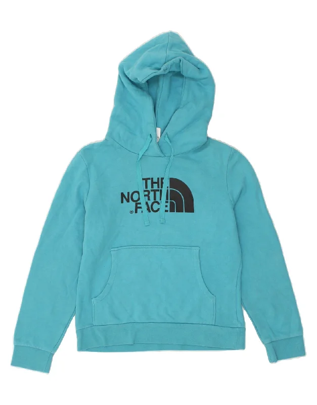 Sale Event THE NORTH FACE Womens Graphic Hoodie Jumper UK 12 Medium Blue Cotton