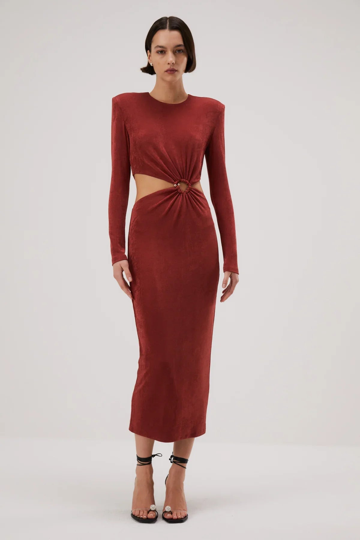 Price Cut Misha Beatriz Slinky Jersey Midi Dress - Henna