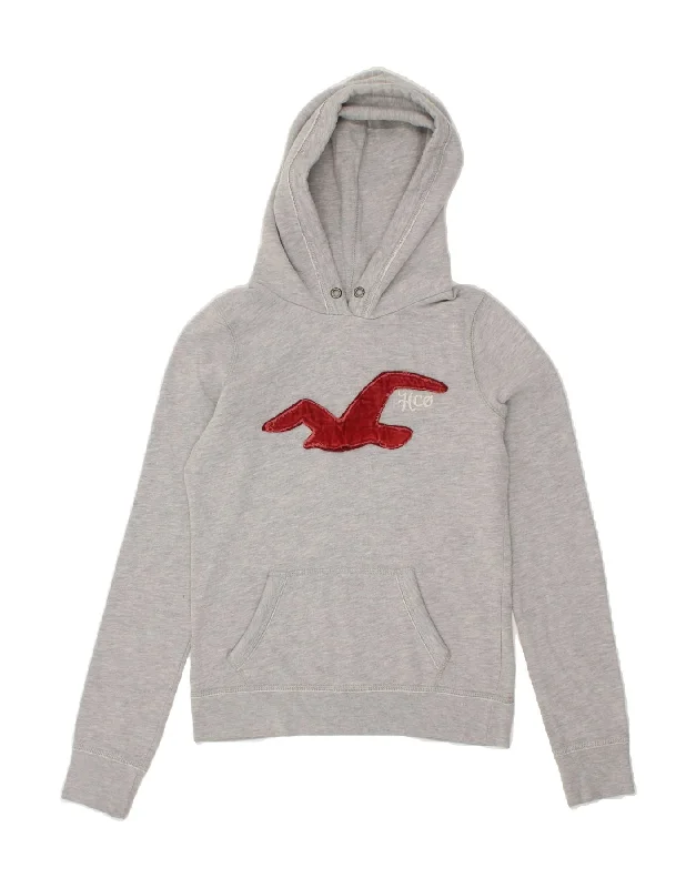 Year-End Sale HOLLISTER Womens California Graphic Hoodie Jumper UK 12 Medium Grey Cotton Year-End Sale HOLLISTER Womens California Graphic Hoodie Jumper UK 12 Medium Grey Cotton