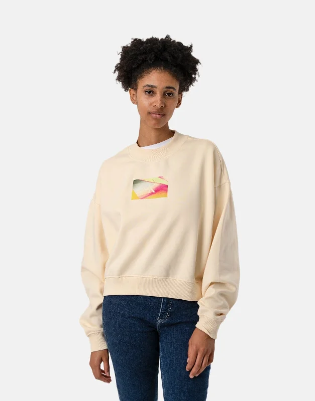 Special Buy Calvin Klein Illuminated Box Logo Crew OffWhite