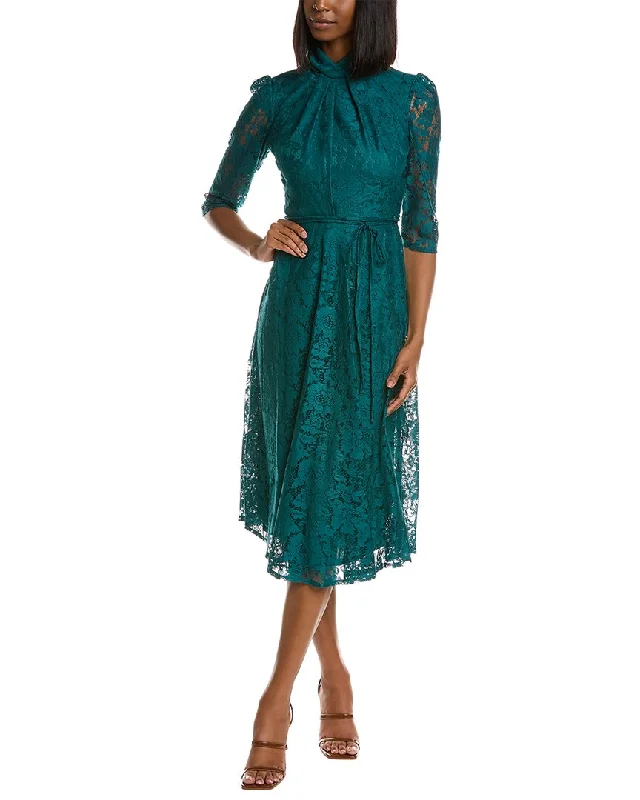 Closeout MAISON TARA Rose Lace Midi Dress