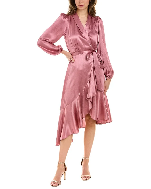 Savings Galore MAISON TARA Satin Midi Dress