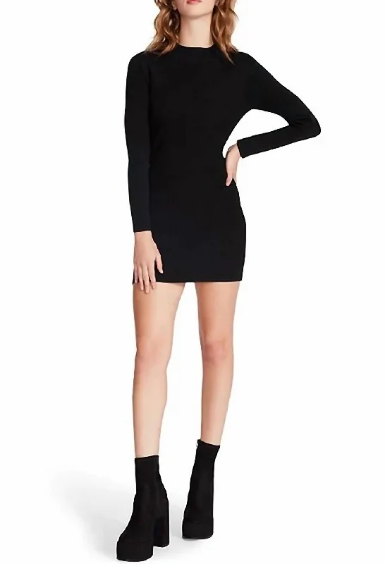 Fantastic Deals Raquel Sweater Sheath Dress in Black