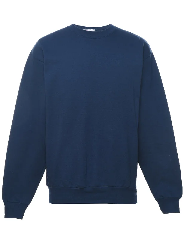 Big Discounts Navy Plain Sweatshirt - S