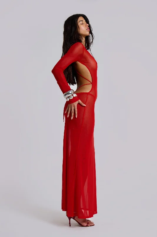 Holiday Sale Ziva Dress in Red