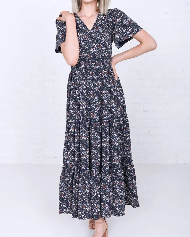 Incredible Offers Eden Orchard Dress in Navy