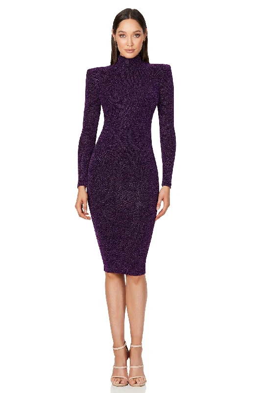 Discount Extravaganza Nookie Nova Midi Dress - Purple