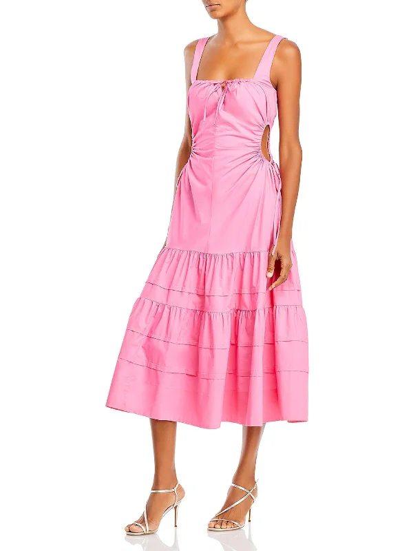 Don't Wait Betty Womens Cutout Long Fit & Flare Dress