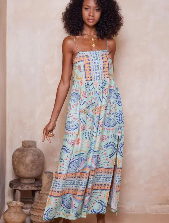 Great Deals WANDERING FOLK HYACINTH MAXI DRESS