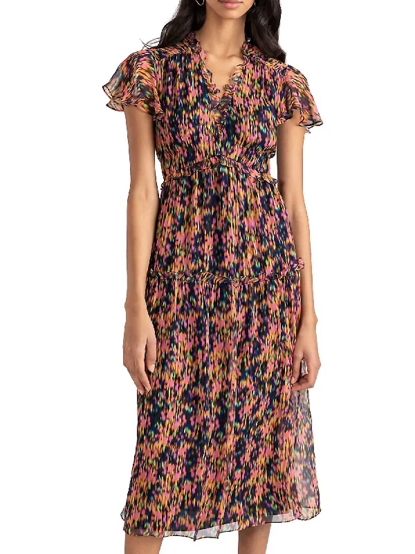 Major Savings Mackenzie Dress in Jet Multi