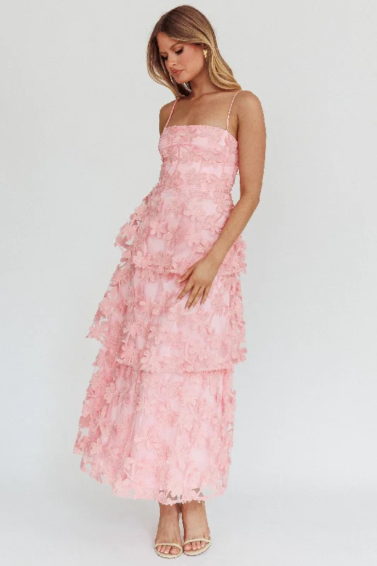 Hot Deal Dori Floral Embellished Maxi Dress Blush