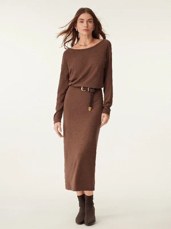 Today’s Deal Relaxed Boatneck Midi Dress