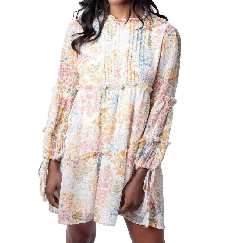 Overstock Sale Floral Panel Dress in Multi
