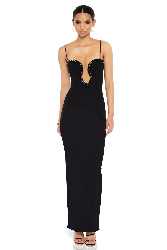 Year-End Sale Nookie Adorn Pearl Gown - Black
