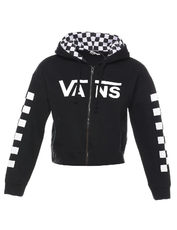 Overstock Vans Black & White Checked Hoodie - XS