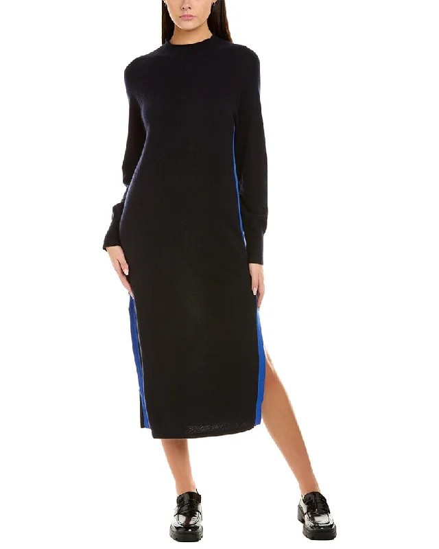 Final Clearance NAADAM Colorblocked Wool & Cashmere-Blend Sweaterdress