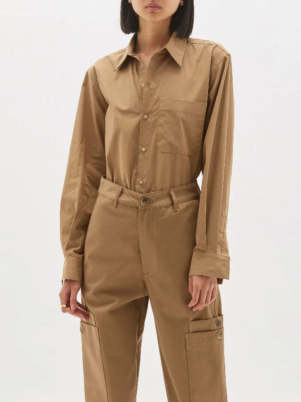 Blowout Deals contrast detail dinner shirt