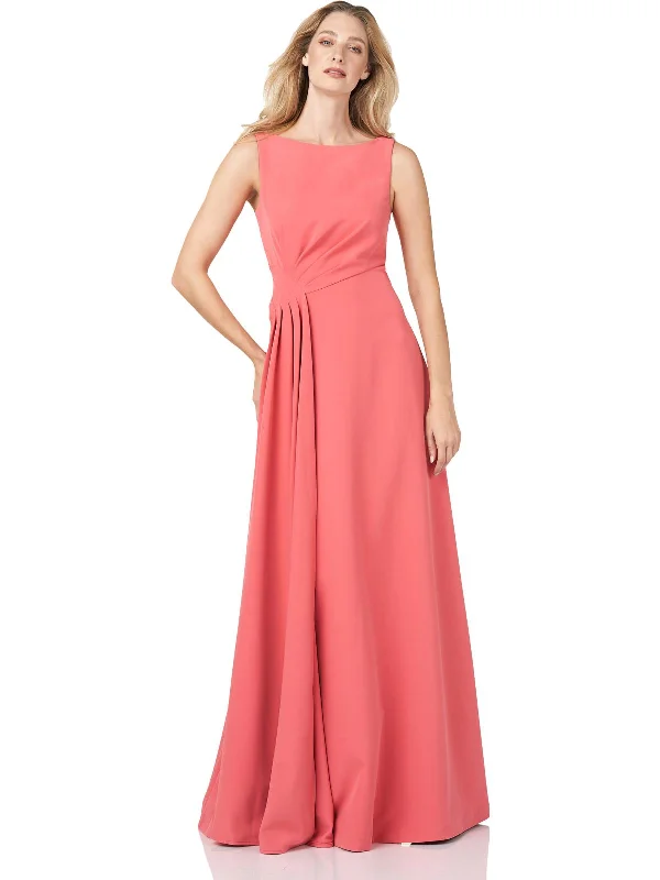 Deal of the Week Womens Shutter Pleat Maxi Evening Dress