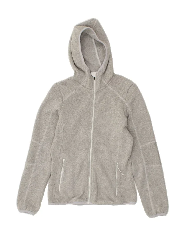 The Best Prices COLUMBIA Womens Zip Hoodie Sweater UK 10 Small Grey Polyester