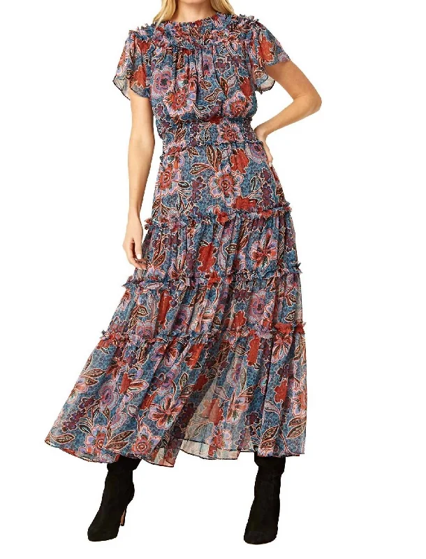 The Best Prices Suki Dress in Cerulean Flora