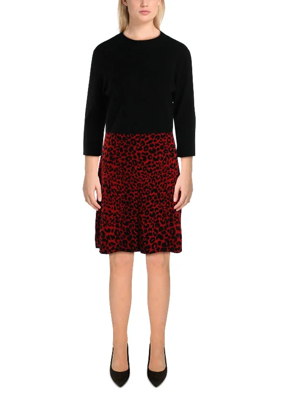 Factory Direct Sale Womens Printed Office Wear to Work Dress