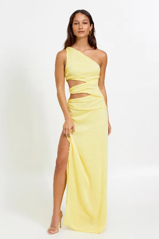 Hurry In Isabel Dress - Pineapple