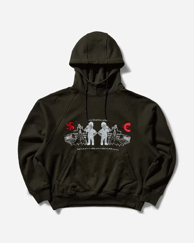 New Deals Men's Intercommunication Big Heavy Hoodie Black