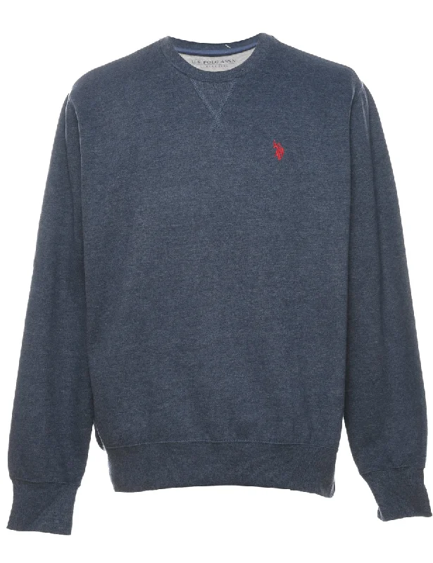 Price Drop Alert Navy Plain Sweatshirt - M