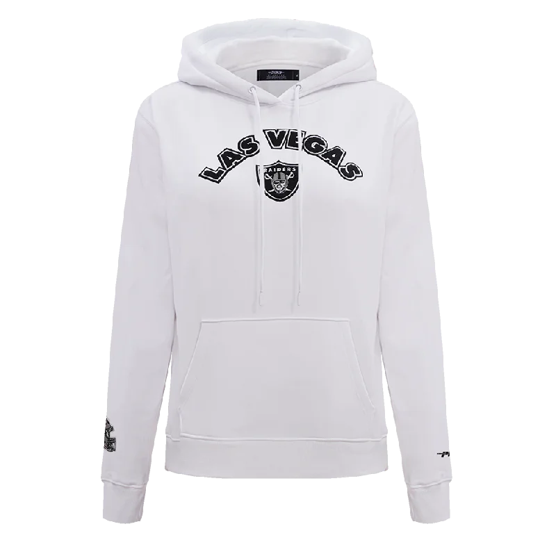 Reduced Prices NFL LAS VEGAS RAIDERS CLASSIC WOMEN'S PO HOODIE (WHITE)