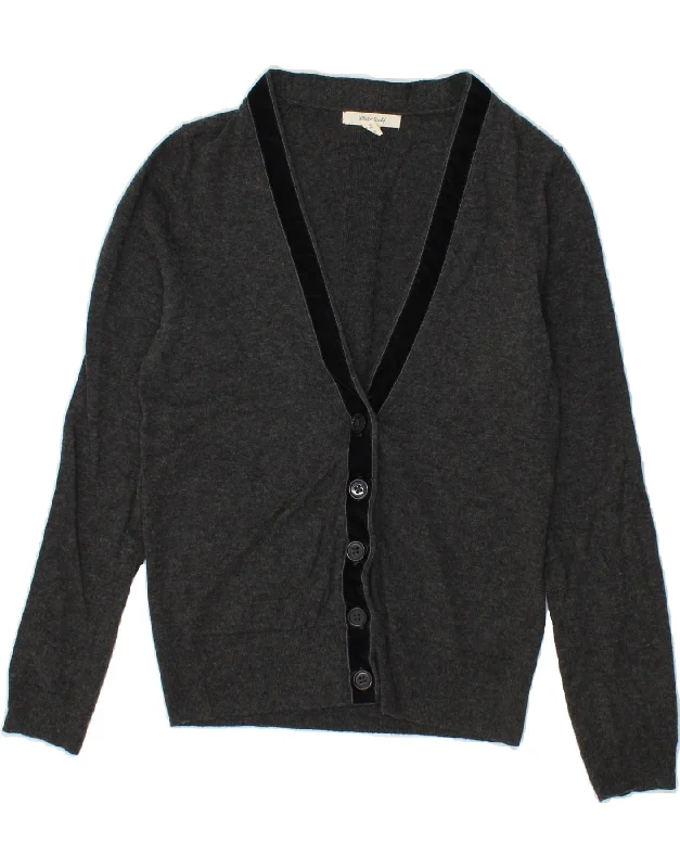 Price Buster WHITE STUFF Womens Cardigan Sweater UK 8 Small Grey Flecked Nylon