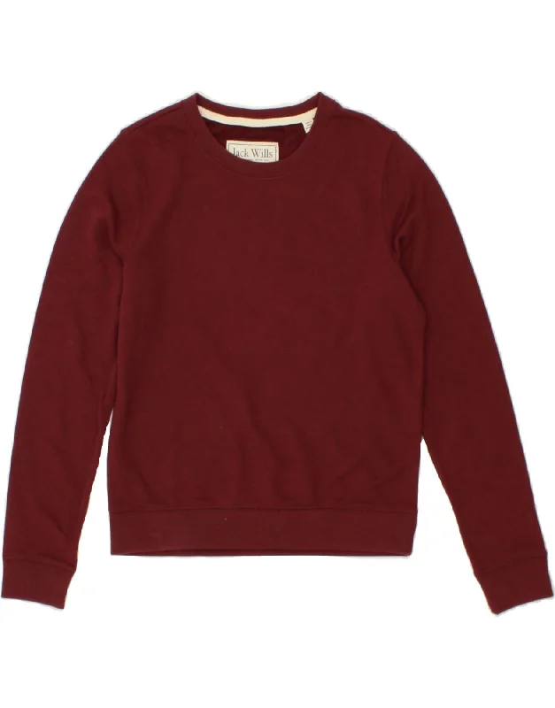 Year-End Clearance JACK WILLS Womens Graphic Sweatshirt Jumper UK 8 Small Burgundy Cotton Year-End Clearance JACK WILLS Womens Graphic Sweatshirt Jumper UK 8 Small Burgundy Cotton