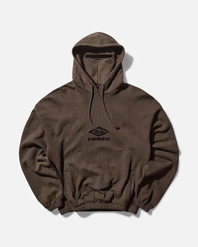 Seasonal Sale Men's Masked Hoodie Dark Brown